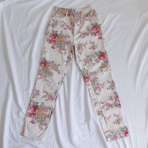 [SOLD] Floral Mom Jeans